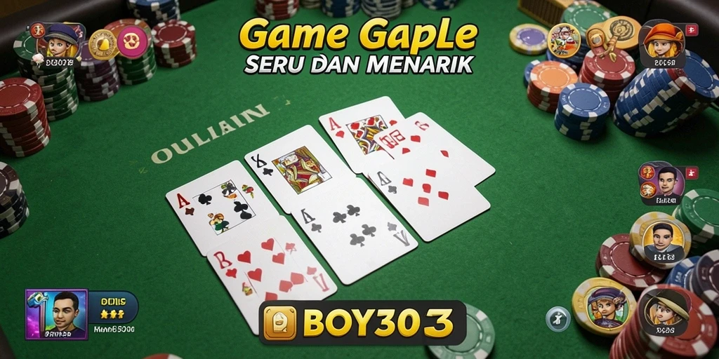 Tangkapan layar gameplay Gaple yang seru di BOY303.