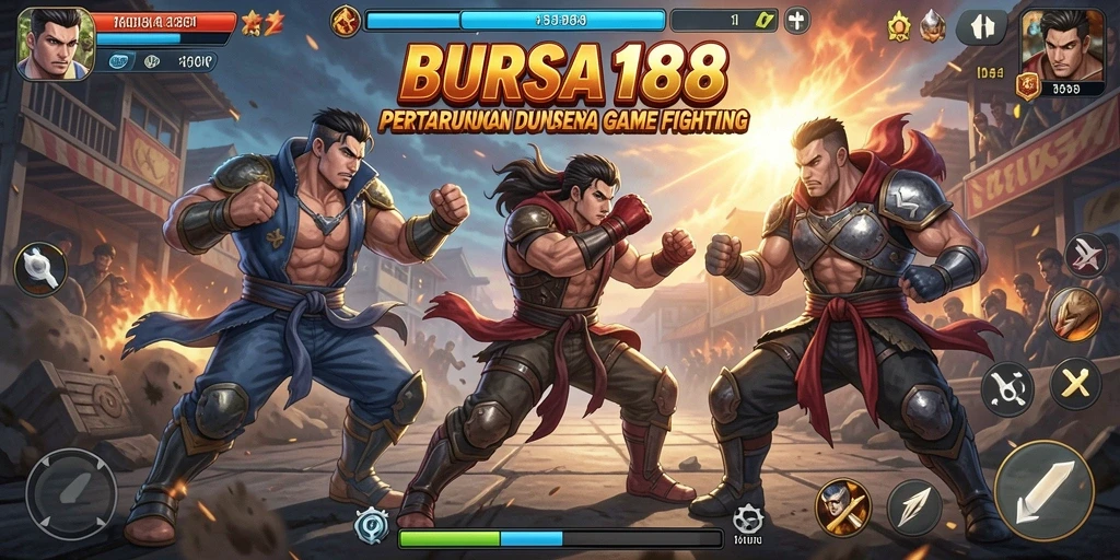 Tampilan seru pertarungan dalam BURSA188 dengan karakter yang beraksi.