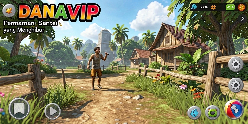 Screenshot utama DANAVIP menampilkan gameplay yang seru dan interaktif.