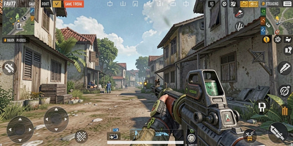 Tampilan gameplay mendebarkan FAV77 dalam aksi penuh strategi.