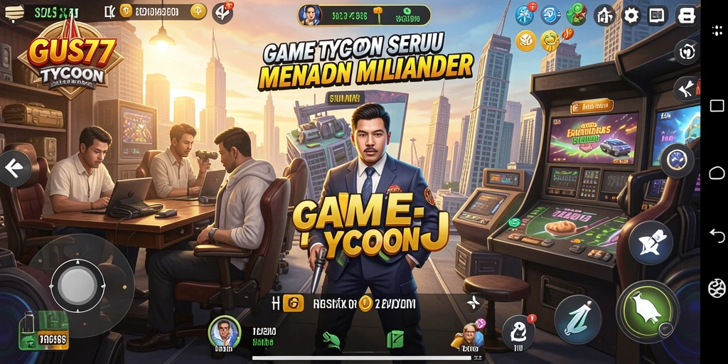 Tampilan menarik gameplay Tycoon di GUS77.