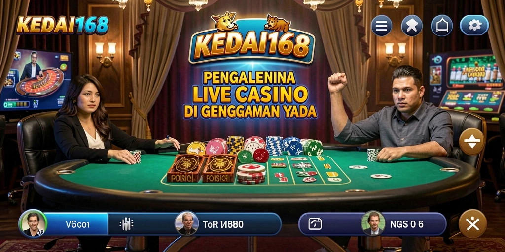 Tampilan gameplay Live Casino KEDAI168 dengan dealer profesional yang siap melayani.