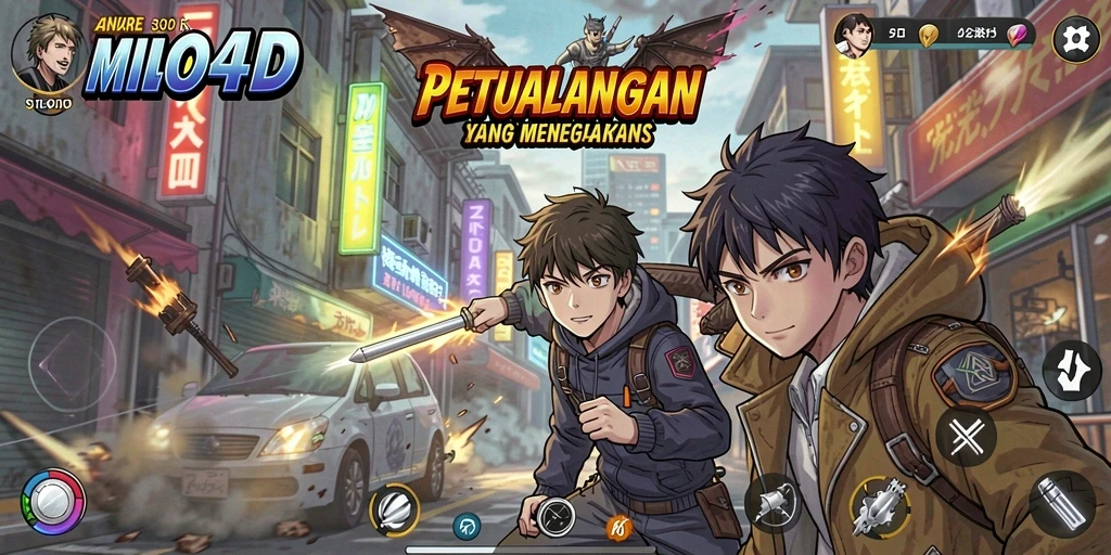 Tampilan animasi yang memukau dari gameplay MILO4D.