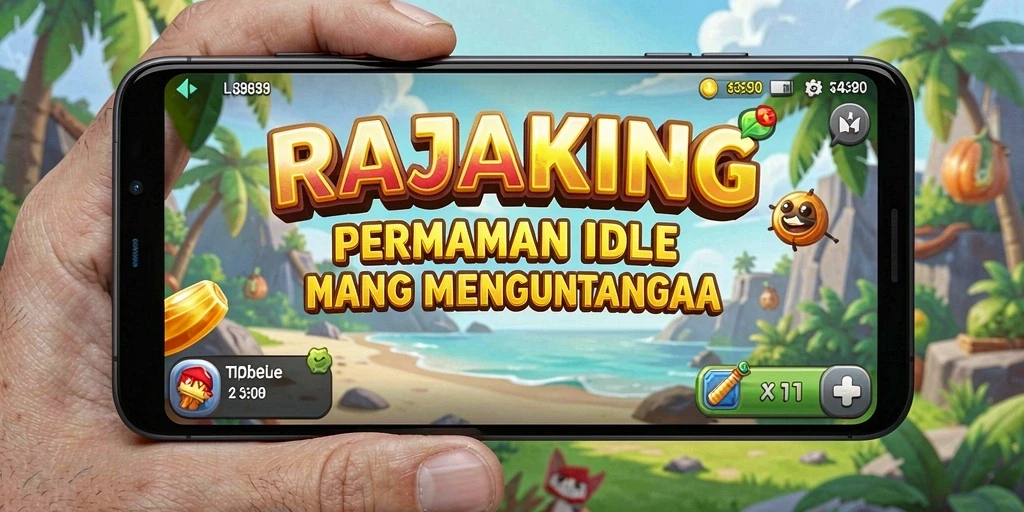 Tampilan gameplay menarik dari RAJAKING dengan elemen Idle.