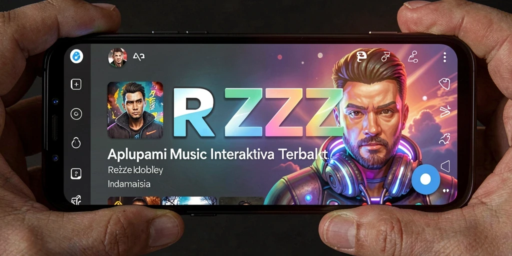 Screenshot menunjukkan antarmuka gameplay interaktif RPZZZ dengan berbagai pilihan musik.