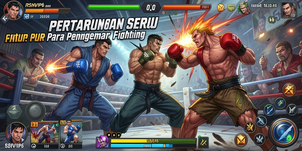 Tampilan gameplay RSNVIP6 yang mendebarkan saat pertarungan sedang berlangsung.