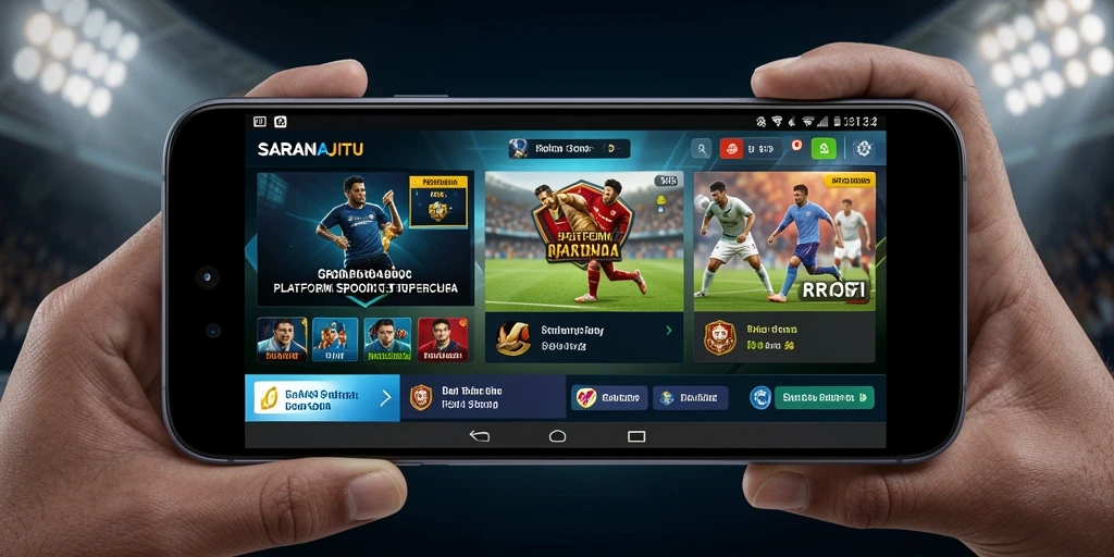 Tampilan gameplay menarik taruhan olahraga di SARANAJITU.